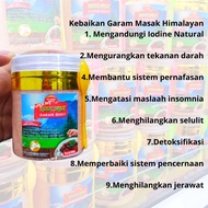 Nutricious Pink Rock Salt GARAM BUKIT MASAK HIMALAYAN 200GRAM DALAM BEKAS FREE 50GRAM DAN SUDU