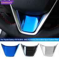 LOVETOUCH Car Steering Wheel Trims Car Accessory Decoration Sport Carbon Fiber for Toyota Camry V70 