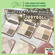 JUDYDOLL Contouring and Highlighting Powder Palette with Highlighter 4 Boxes, Supports contouring an