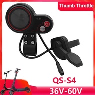 QS-S4 36V-60V Thumb Throttle LCD Display Meter Kit for Zero 8 9 10 8X 10X Electric Scooter 6PIN Disp