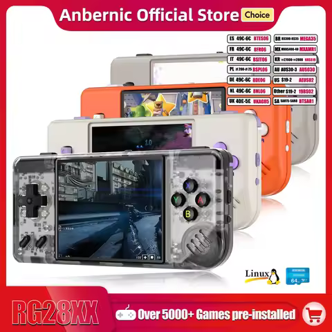 ANBERNIC RG28XX Handheld Game Console 2.83-inch 640*480 IPS Screen Linux System 3100mAh Support TV-H