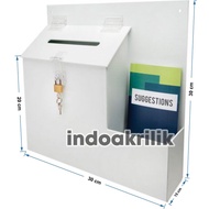 Acrylic Suggestion Box 30x15x30 cm