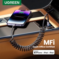 UGREEN 20W MFI Spring USB to Lightning for Car Styling Storage Flexible 2.4A Charging Cable  for iPhone 14 13 Pro Max