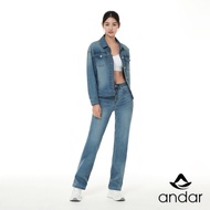 [ANDAR] AIR denim straight fit jeans(LYCRA X ANDAR collaboration) Women Clothes korea style straight