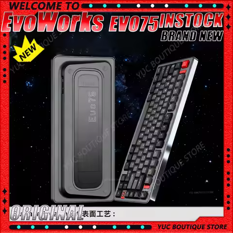 NEW EvoWorks EVO75 Gaming Mechanical Keyboard 3-Mode Wireless Keyboard Hot Swap Rapidly Detachable 2