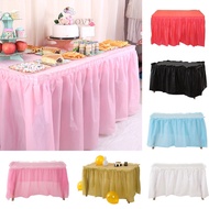 Table Skirt Cover Waterproof Disposable Tablecloth Table Dress Birthday Wedding Banquet Party Decor