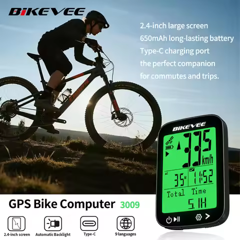 Bike Speedometer GPS Wireless Cycling Computer Auto Start/Stop/Backlight Waterproof Bicycle Odometer