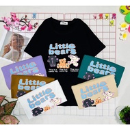 (LITTLE B.E.A.R.S) Women's T-shirt, medium fit (medium form), 4-way stretch, soft and smooth 979