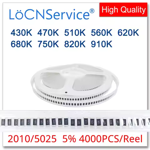 LoCNService 2010 J 5% 4000PCS 430K 470K 510K 560K 620K 680K 750K 820K 910K High quality smd 5025 res