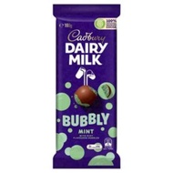Cadbury Dairy Milk Bubbly Mint Chocolate Block 160g