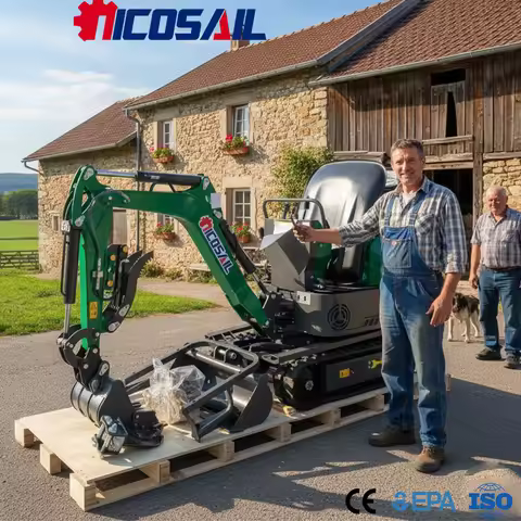 Custom Mini 1.2 Ton Excavator Euro 5 CE Compact Hydraulic Digger for Construction, Farm and Garden U