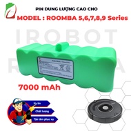 PIN ROBOT HÚT BỤI IROBOT ROOMBA 56789( DUNG LƯỢNG 7000MAHCHÍNH HÃNG LG/SAMSUNG BẢO HÀNH 9 THÁNG)