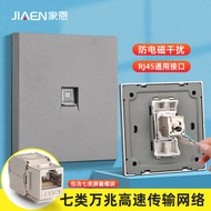 86 Type Mega Broadband Information Network Port Socket CAT7 Network Module Panel Type 7 Shielded Net