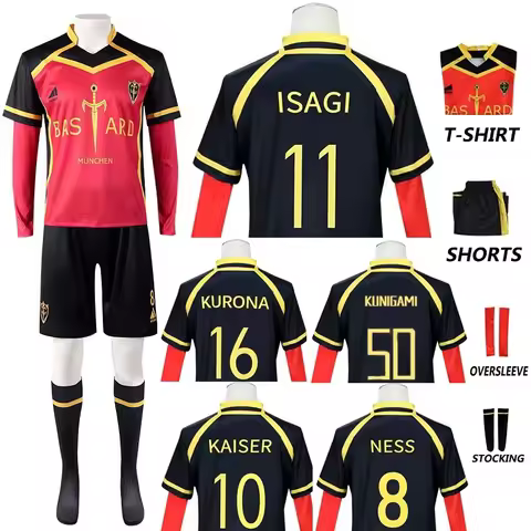 Anime Blue Lock Yoichi Cosplay Costume Wig Bastard Munchen Ness Isagi Kurona Kaiser Cosplay Football