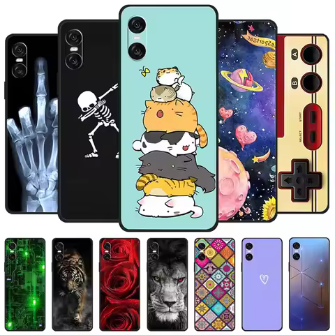 For Sony Xperia 10 VI Case Soft Silicone Cover Rose Flower TPU Phone Case for Sony Xperia10 VI Cool 