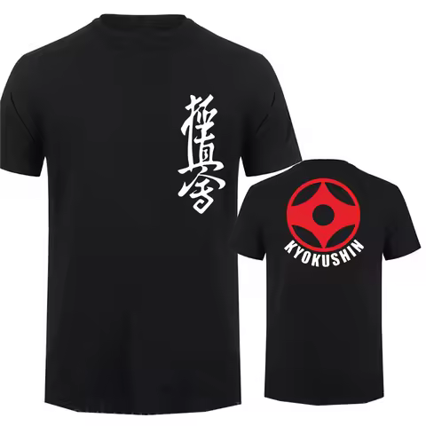 Tshirt men Unisex Tshirt Black Tshirts Homme Tees Kyokushin Karate Masutatsu Oyama Karate Japan Cust