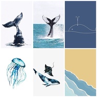 🇸🇬 5.5 WHALE EZLINK CARD STICKER / CARTOON STICKERS / CUTE ANIMAL / WHALE SEA BEACH STICKERS STUDENT CARD GIFT