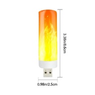 ID LED Flame Light Flame Bulb USB Rechargeable Save Energy LED