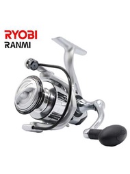 Ryobi Ramni 1入組釣魚捲線器,高強度機身,防海水,轉入式手柄旋轉輪