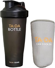 TA-DA Shaker Bottle with Can Cooler | Protein Shakes 28 oz | Can Cooler is More Comfortable to Hold 