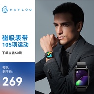 嘿喽Haylou RS4 Plus 智能运动手表男女 磁吸表带 105种运动模式 多功能血氧/睡眠/实时心率监测 离线支付