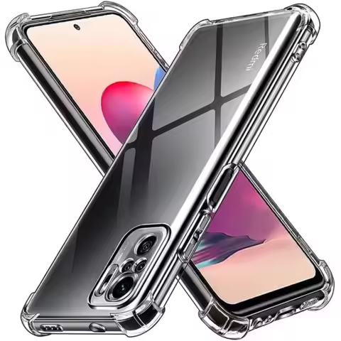 AirBag Shockproof Clear Case For Xiaomi Redmi Note 10 10S Cover for Redmi Note 10 Pro Max Cover