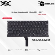 Macbook Air A1370 A1369 A1466 A1465 - 2010 - 2017 US UK Keyboard Compatible