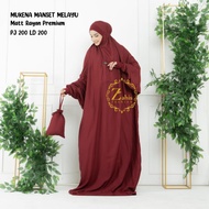 Plain cuffed Malay Mukena