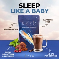 RYZE SUPERFOODS Mushroom Hot Cocoa Melatonin Sleep Supplement, Keto Cocoa Powder with Reishi Mushroo