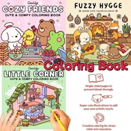FUZZY HYGGE Cartoon Coloring Book for Adults and Teenagers Skilled Creatures Fun Stress Reliever Edu