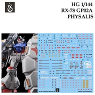 [COPY GHOST]  HG98  HG 1/144 RX-78 GP02A PHYSALIS GUNDAM  WATER SLIDE DECAL