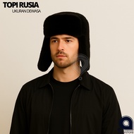 RUSSIAN FUR HAT FOR ADULTS | Ushanka Men's Thick Soft Fur Warm Winter Hat Wanita