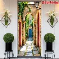 1pc, 2d flat printing Decoration Banner 70.9x 35.4in party banner Sunny Stone Archway Polyester,With