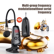 2.4G Wireless Saxophone Microphone System, 50M Range Audio Receiver Transmitter, Clip-On Instrument For-Sax Trumpet UHF