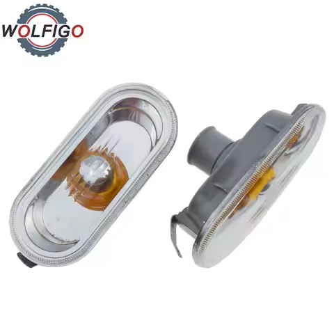 Pair Front Fender Side Marker Indicator Lights For VW Amarok 10-22 Passat 96-06 7H0949117 7E0949117 