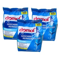 Domol ผงล้างจาน 1.5kg Dishwasher Power Powder ผงล้างจาน ผงล้างจานสำหรับเครื่องล้างจานอัตโนมัติ แบบผง