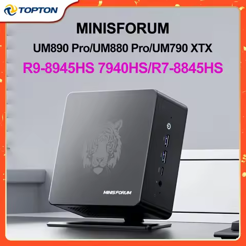 MINISFORUM Pro XTX Ryzen 9 8945HS 7940H R7 8845HS Mini PC Gamer 2*DDR5 5600MHz 2*PCIE4.0 Window 11 N