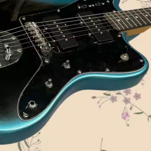 Blue-Black Gradient Electric Guitar, Black Pickguard & SS Pickups Guitars, Perfect For Retro Rock En
