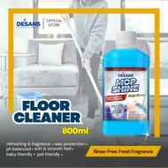 DESANS Mop & Shine Floor Cleaner (800ml) | No Rinse, Shiny & Anti-Bacterial | Safe for Kids & Pets