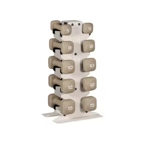 Tone Fitness Neoprene Dumbbell Set with Storage Rack Non-Slip Anti-Roll Hand Weights for Home Gym Wo