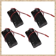 4Pack 6V 4XAA Battery Container Case Holder Pack Box JST Plug Receiver for Redcat 1/8 1/10 RC Nitro 