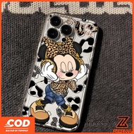 Suitable for Realme Note 60 Note 70 Realme C61 Realme C63 C71 C75Fashion Leopard Print Mickey Transp