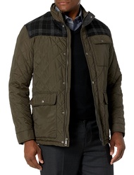 Men's 29 1/2" Mix Media Diamond Quilted