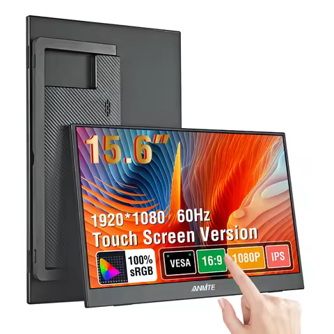 Anmite 15.6-Inch Portable Touch Monitor Non-touch optional 1080P HDR 16:9 For XBox PS4 / 5 Switch Ce