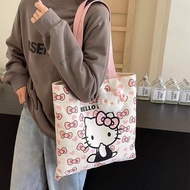 Hotsale Hellokitty Canvas Bag Women's Large Capacity Bag Student Shoulder Handbag Cute Hello Kitty C