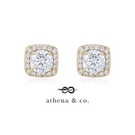 Athena & Co. 18k Gold Plated Alessi Square Stud Earrings