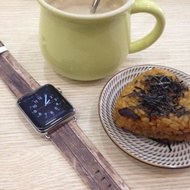 Apple / Samsung Watch 木紋圖案真皮手錶帶適合任何型號 - 1