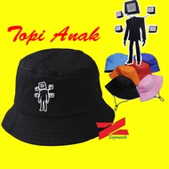 TV Man children's hat, TV Man cartoon children's bucket hat