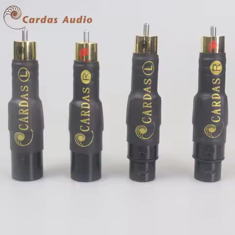 1pair Cardas original RCA to XLR converter XLR to RCA Male Jack Adapter HIFI Audio Connector Stereo 