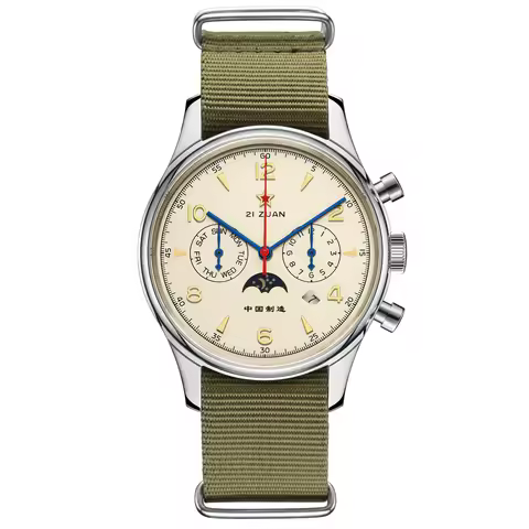SEAKOSS40mm Men's Watch ST1654 Movement Automatic Mechanical Wristwatch 1963 Vintage Calendar Month 